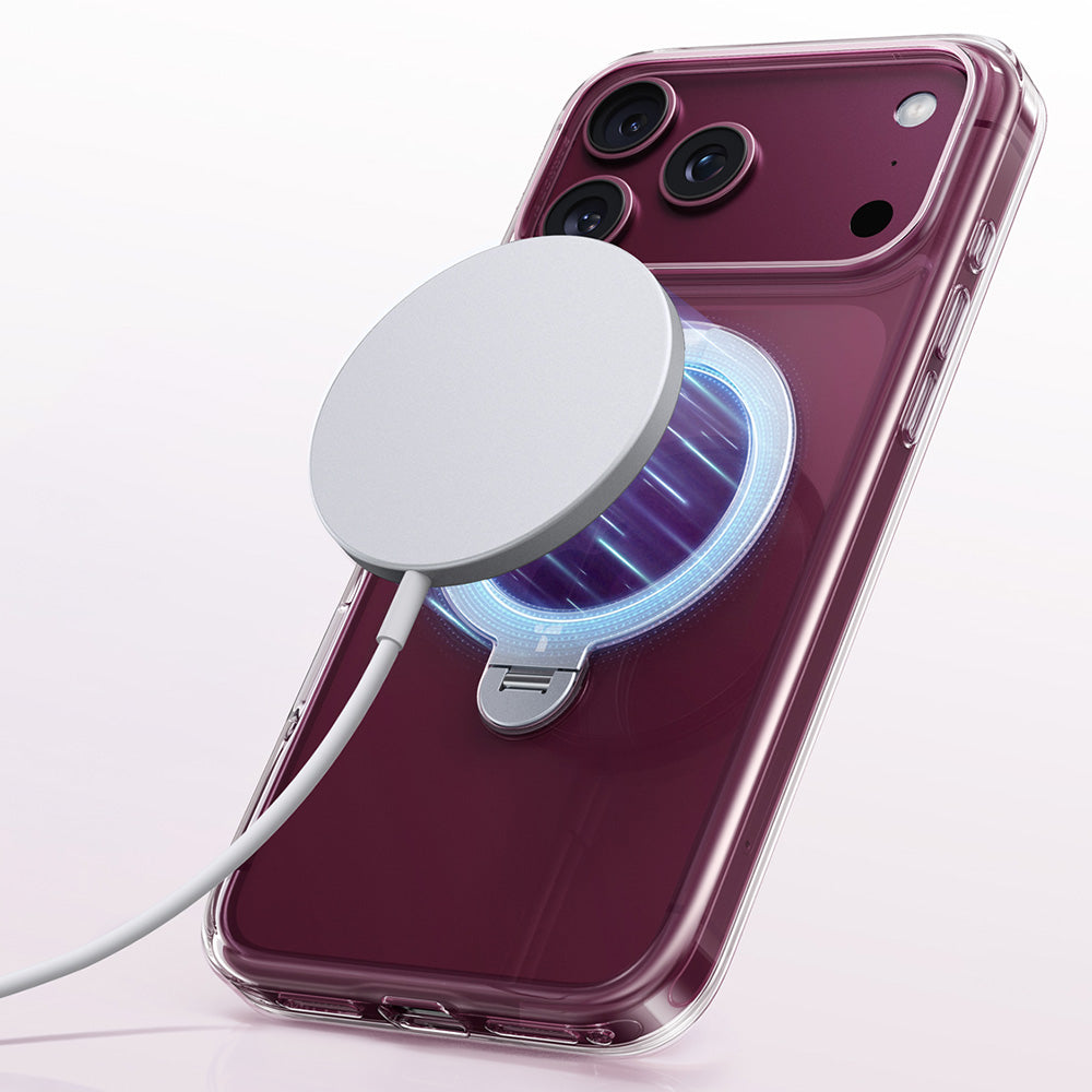 Coque MagSafe pour Apple iPhone 18 Pro Max / 17 Pro Max, Torras, Ostand Spin, Transparente