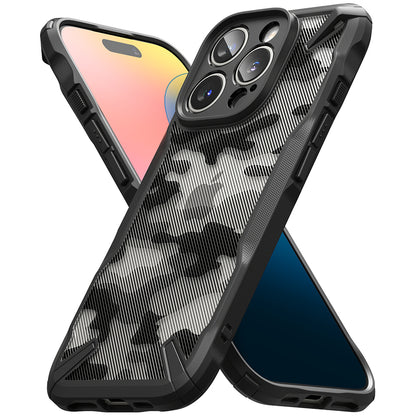 Hoesje voor Apple iPhone 16 Pro Max, Ringke, Fusion X Camo, Zwart 