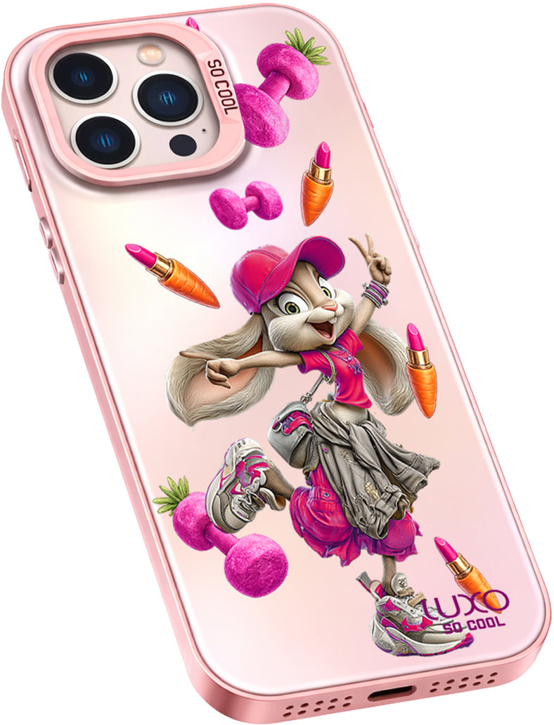 Coque pour Apple iPhone 14 Pro, LUXO So CooL, ArcadiA Rabbit, Multicolore