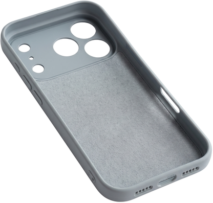 Coque pour Apple iPhone 17 Pro, OEM, Silicone, Gris