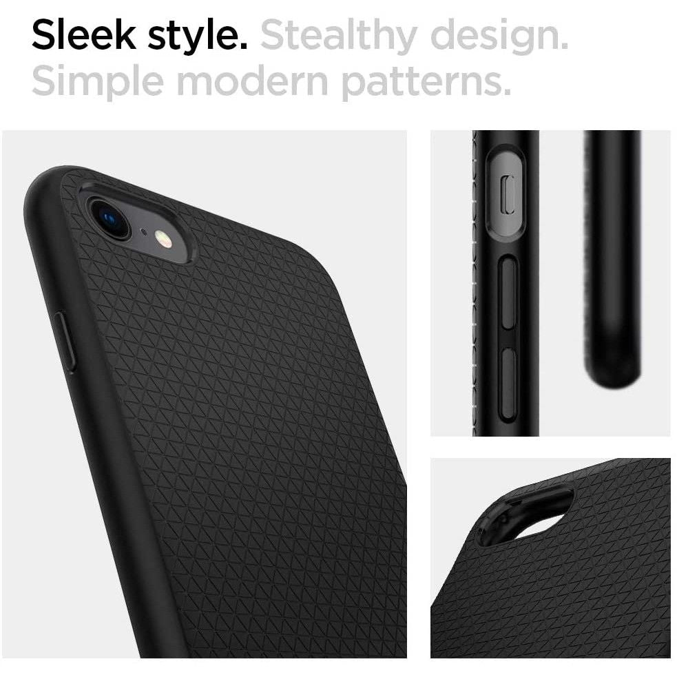 Étui pour Apple iPhone SE (2022) / SE (2020) / 8 / 7, Spigen, Liquid Air, Noir 042CS20511