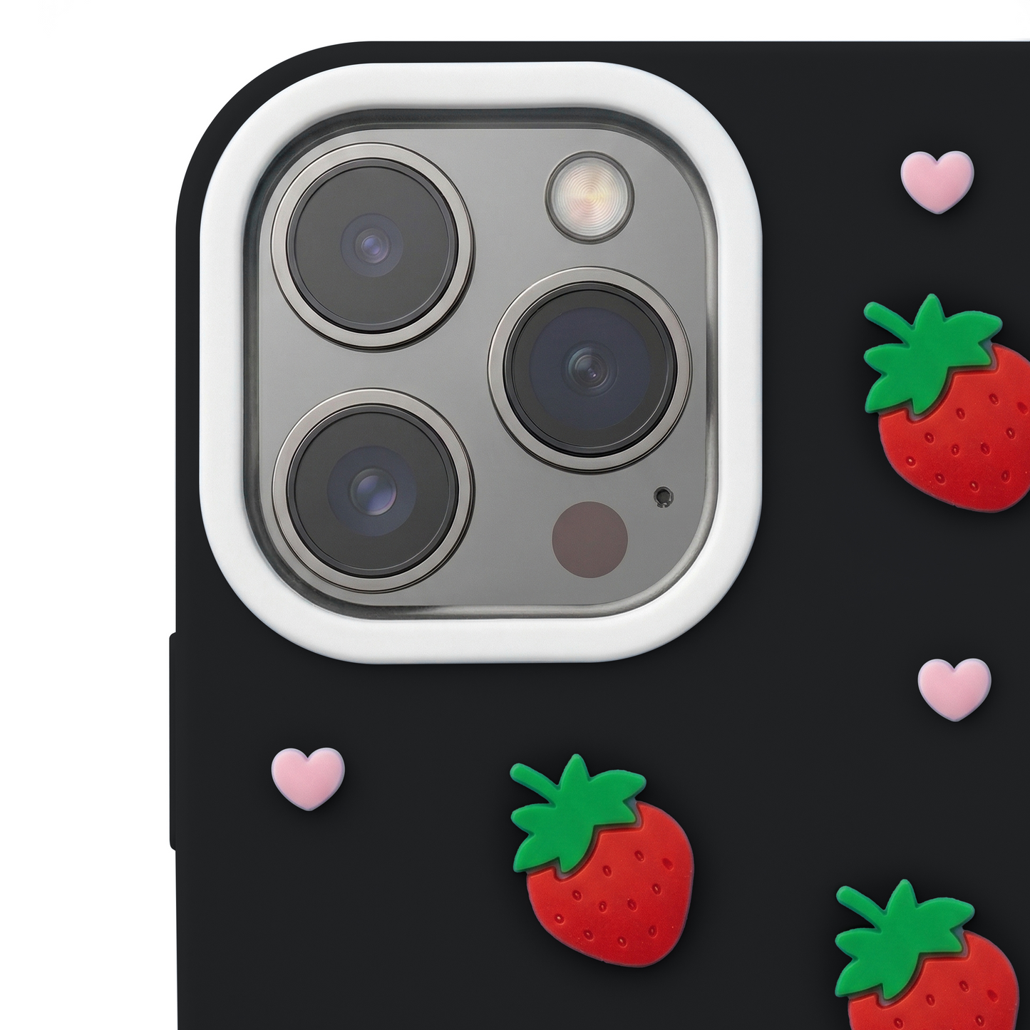 Coque pour Apple iPhone 16 Pro Max, OEM, Strawberry, Noire