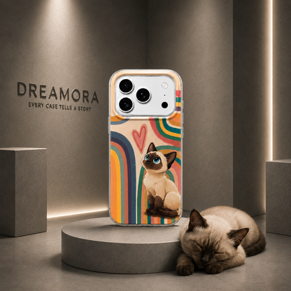 Hülle für Apple iPhone 16 Pro Max, Perfect Case, Dreamora Kitty, Mehrfarbig