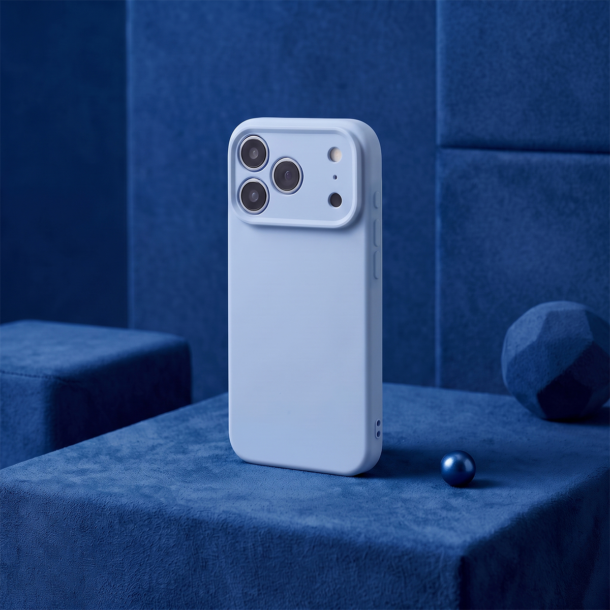 Hoes voor Apple iPhone 18 Pro Max / 17 Pro Max, OEM, Siliconen, Blauw