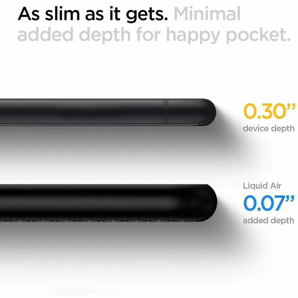 Étui pour Apple iPhone SE (2022) / SE (2020) / 8 / 7, Spigen, Liquid Air, Noir 042CS20511