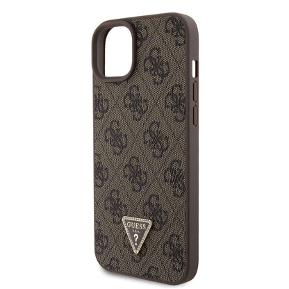 Étui pour Apple iPhone 15 Plus, Guess, Crossbody 4G Metal Logo, Marron, Reconditionné