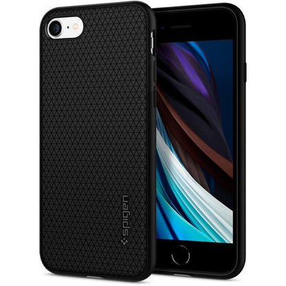 Étui pour Apple iPhone SE (2022) / SE (2020) / 8 / 7, Spigen, Liquid Air, Noir 042CS20511
