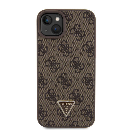 Étui pour Apple iPhone 15 Plus, Guess, Crossbody 4G Metal Logo, Marron, Reconditionné