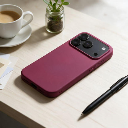 Hülle für Apple iPhone 18 Pro / iPhone 17 Pro, OEM, Silikon, Weinrot