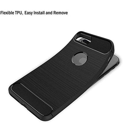 Hülle für Apple iPhone 7 Plus, Techsuit, Carbon, Schwarz