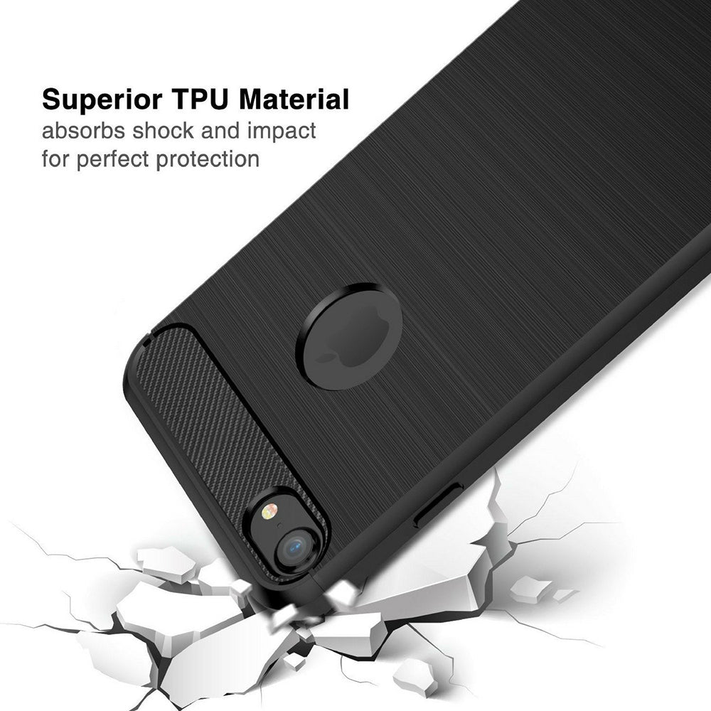 Coque pour Apple iPhone 8 / 7, Techsuit, Carbone, Noire