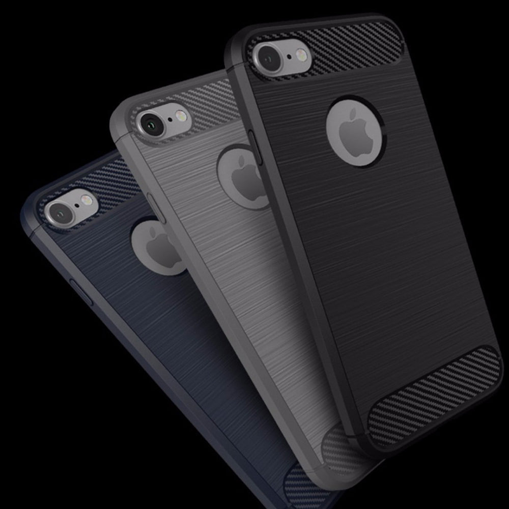 Coque pour Apple iPhone 8 / 7, Techsuit, Carbone, Noire