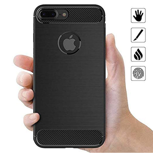 Coque pour Apple iPhone 8 Plus, Techsuit, Carbone, Noire