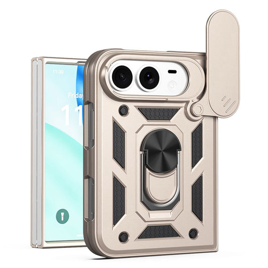 Hoesje voor Apple iPhone Duo, Techsuit, CamShield, goudkleurig