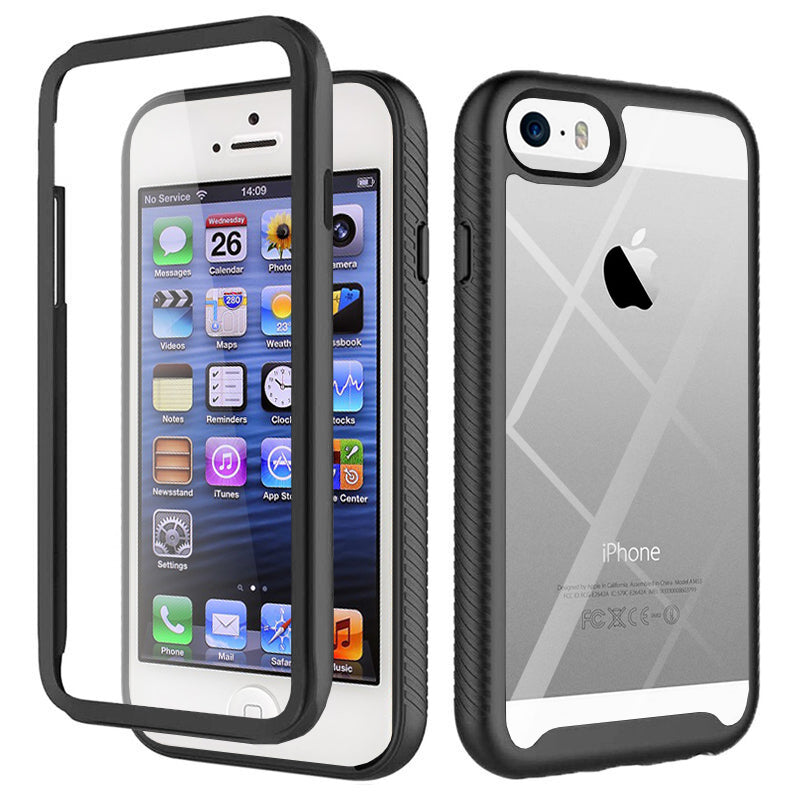 Hoes voor Apple iPhone SE (2016) / 5 / 5s, Techsuit, Defense360 Pro, Zwart