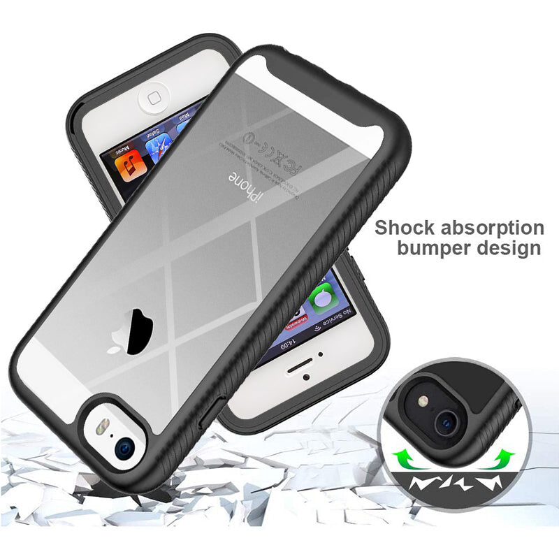 Hoes voor Apple iPhone SE (2016) / 5 / 5s, Techsuit, Defense360 Pro, Zwart