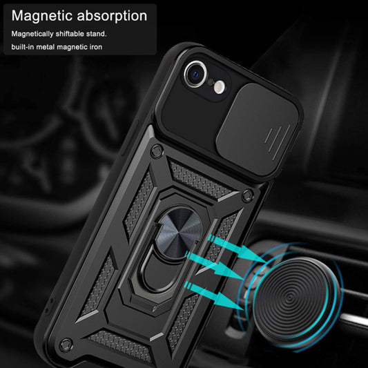 Coque pour Apple iPhone SE (2022) / SE (2020) / 8 / 7, Techsuit, CamShield, Noire