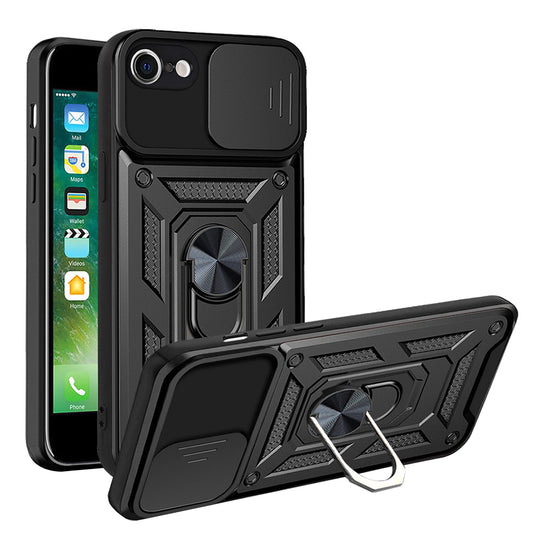 Hülle für Apple iPhone SE (2022) / SE (2020) / 8 / 7, Techsuit, CamShield, Schwarz
