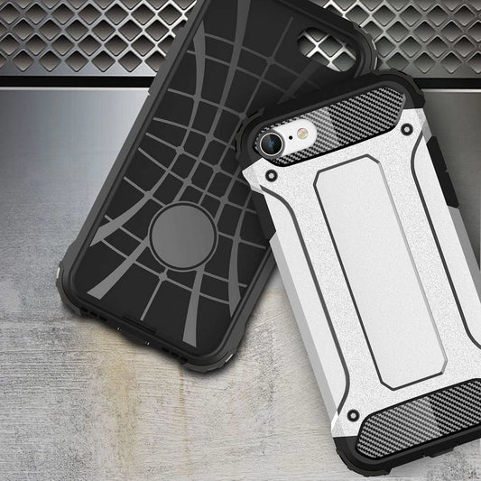 Coque pour Apple iPhone SE (2022) / SE (2020) / 8 / 7, Techsuit, Hybrid Armor, Noire