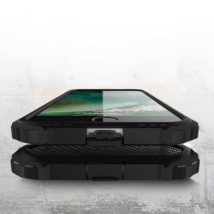 Hülle für Apple iPhone SE (2022) / SE (2020) / 8 / 7, Techsuit, Hybrid Armor, Schwarz