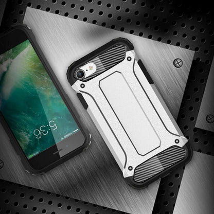 Hülle für Apple iPhone SE (2022) / SE (2020) / 8 / 7, Techsuit, Hybrid Armor, Schwarz