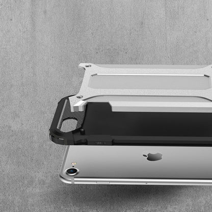 Hülle für Apple iPhone SE (2022) / SE (2020) / 8 / 7, Techsuit, Hybrid Armor, Schwarz