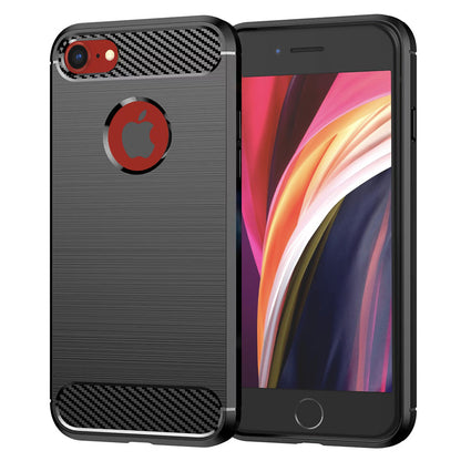 Hülle für Apple iPhone SE (2022) / SE (2020), Techsuit, Carbon, Schwarz