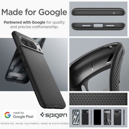 Hoesje voor Google Pixel 8 Pro, Spigen, Liquid Air Mat, Zwart ACS06311