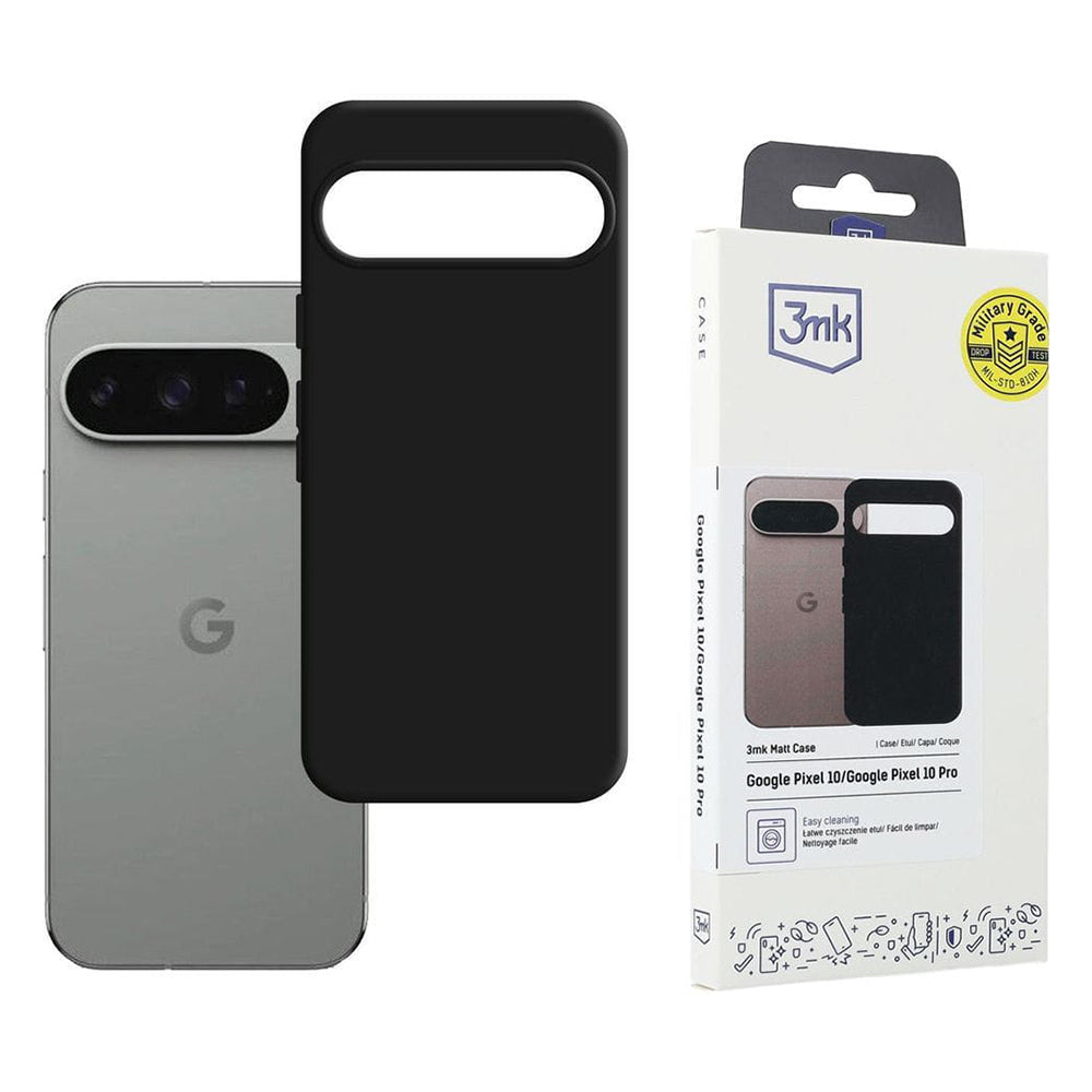 Coque pour Google Pixel 10 Pro / 10, 3MK, Noire Mate
