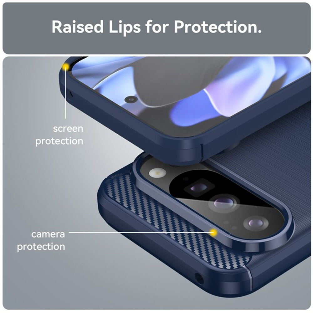 Hoes voor Google Pixel 10 Pro / 10, Techsuit, Carbon, Blauw