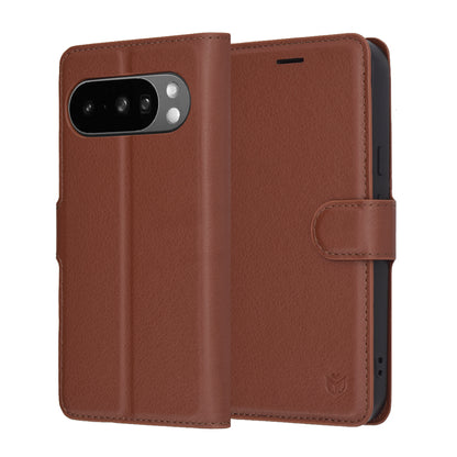 Coque pour Google Pixel 10 Pro XL, Techsuit, Leather Folio, Marron