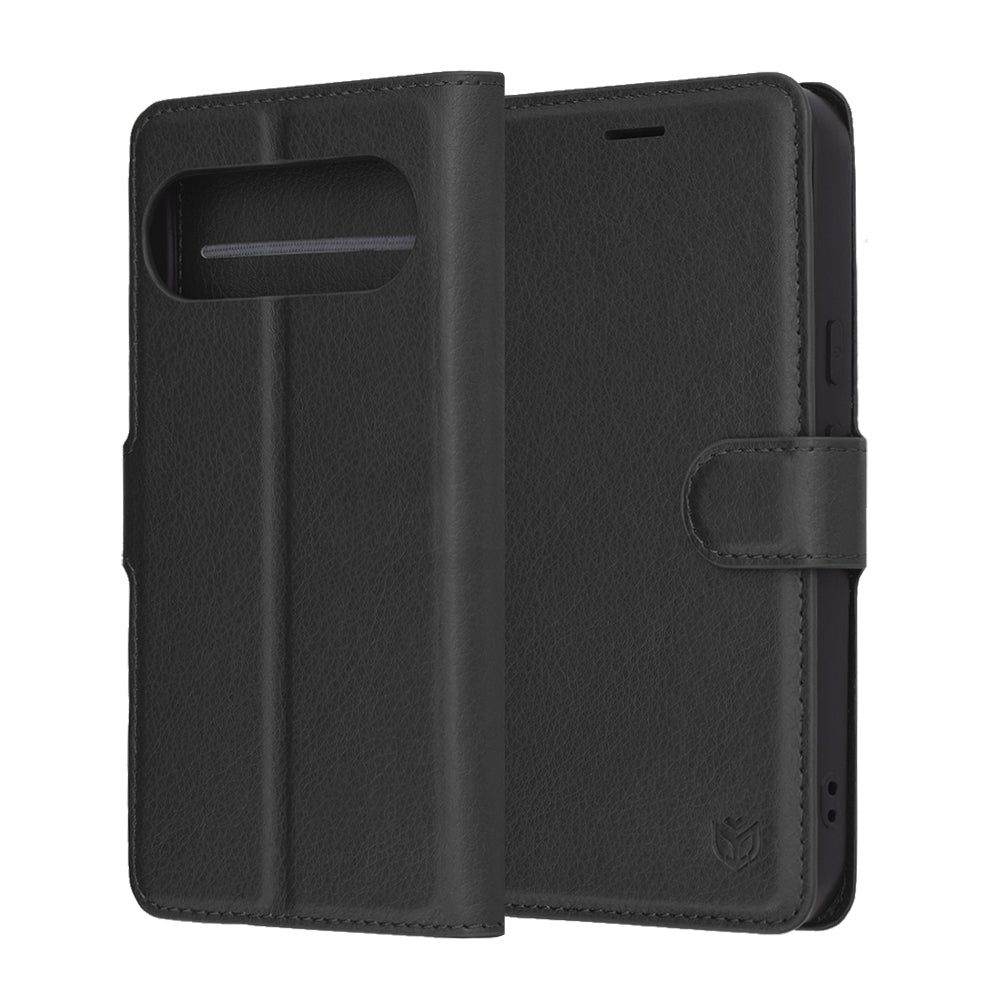 Coque pour Google Pixel 10 Pro XL, Techsuit, Leather Folio, Noire