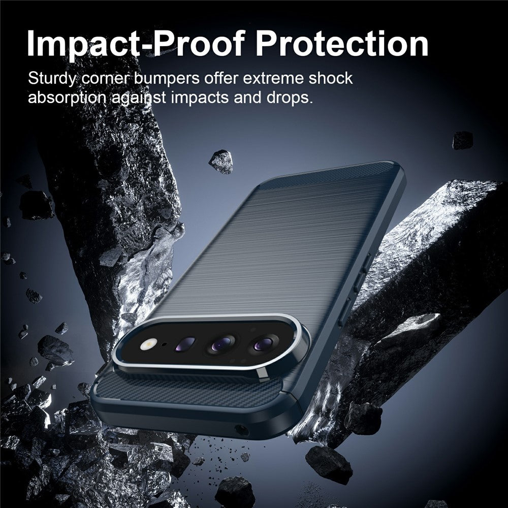 Hoes voor Google Pixel 11 Pro / 11, Techsuit, Carbon, Blauw