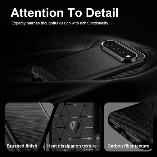 Hoes voor Google Pixel 11 Pro / 11, Techsuit, Carbon, Zwart