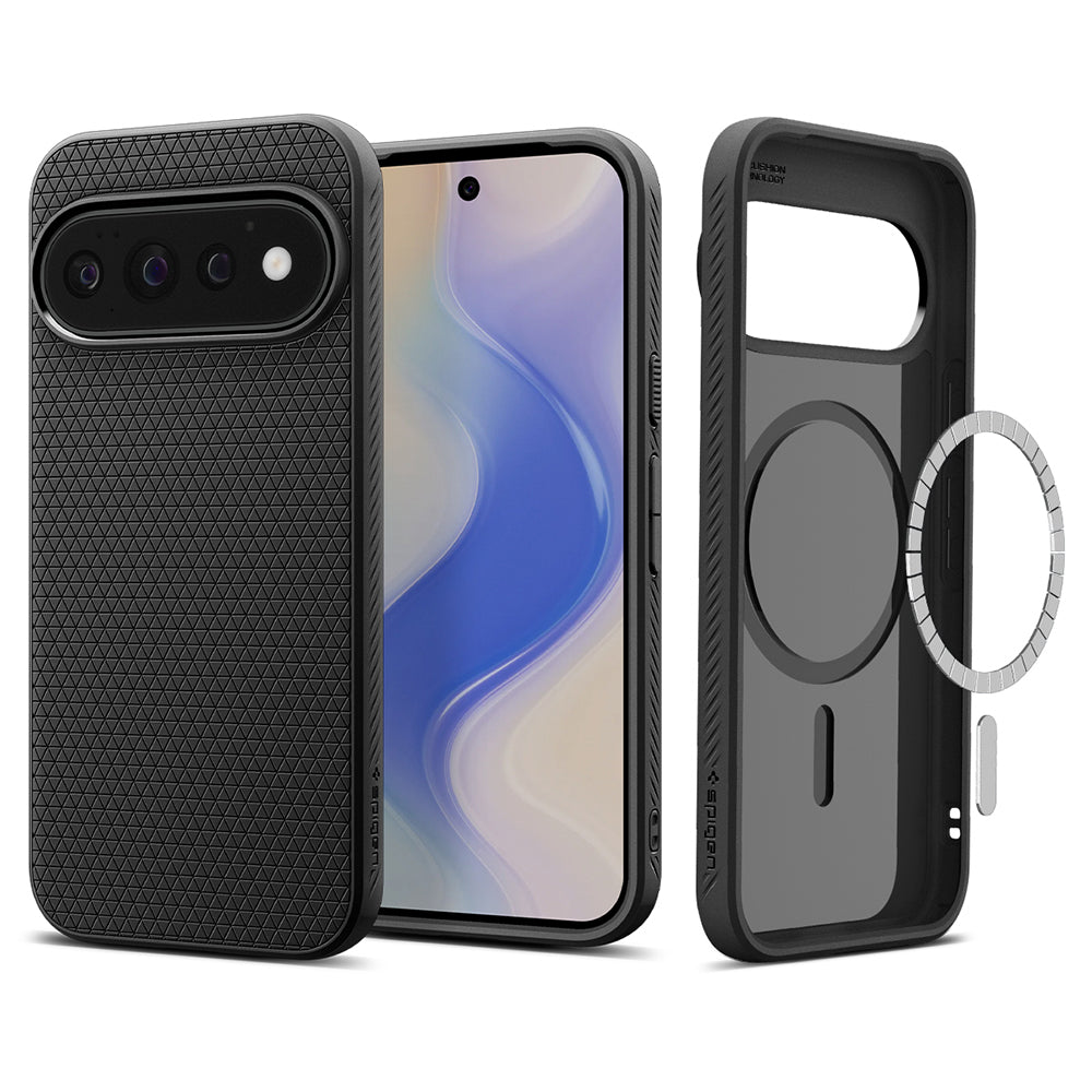 Hoes voor Google Pixel 11 Pro, Spigen, Liquid Air, Mat Zwart ACS11428