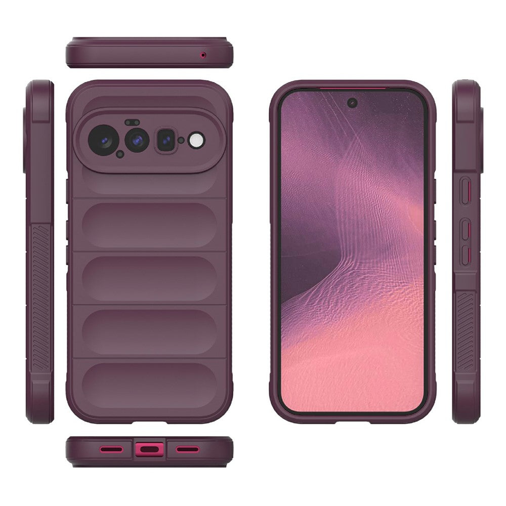 Hülle für Google Pixel 11, Techsuit, Magic Shield, Weinrot