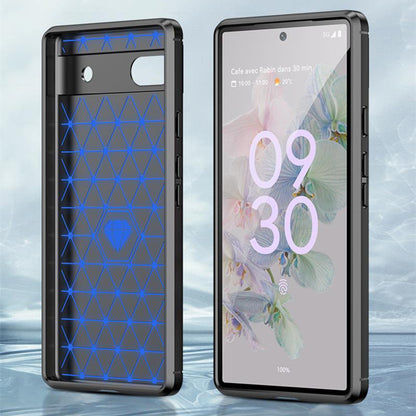 Hülle für Google Pixel 6a, Techsuit, Carbon, Schwarz