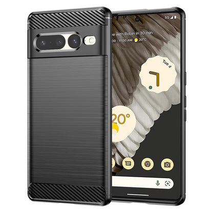 Hülle für Google Pixel 7 Pro, Techsuit, Carbon, Schwarz