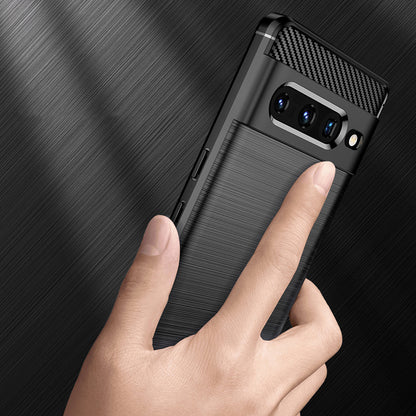 Hülle für Google Pixel 7 Pro, Techsuit, Carbon, Schwarz