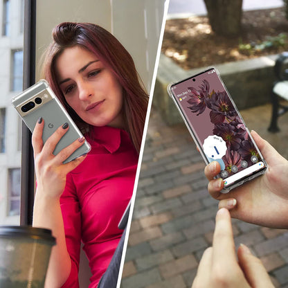 Hülle für Google Pixel 7 Pro, Techsuit, stoßfest klar, transparent