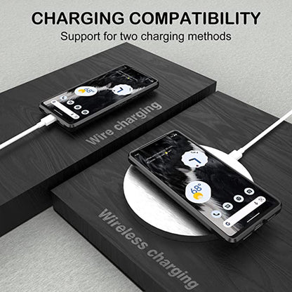 Coque pour Google Pixel 7, Techsuit, Carbone, Noire