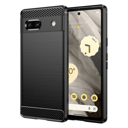 Hülle für Google Pixel 7a, Techsuit, Carbon, Schwarz
