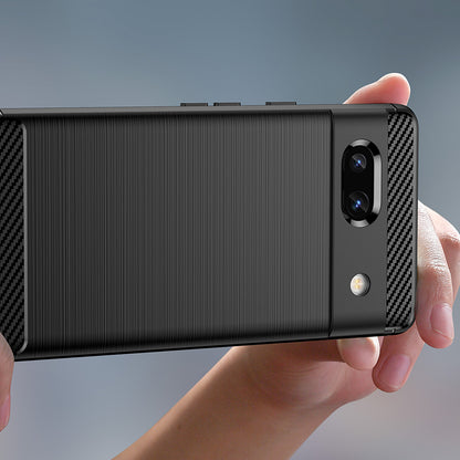 Hülle für Google Pixel 7a, Techsuit, Carbon, Schwarz