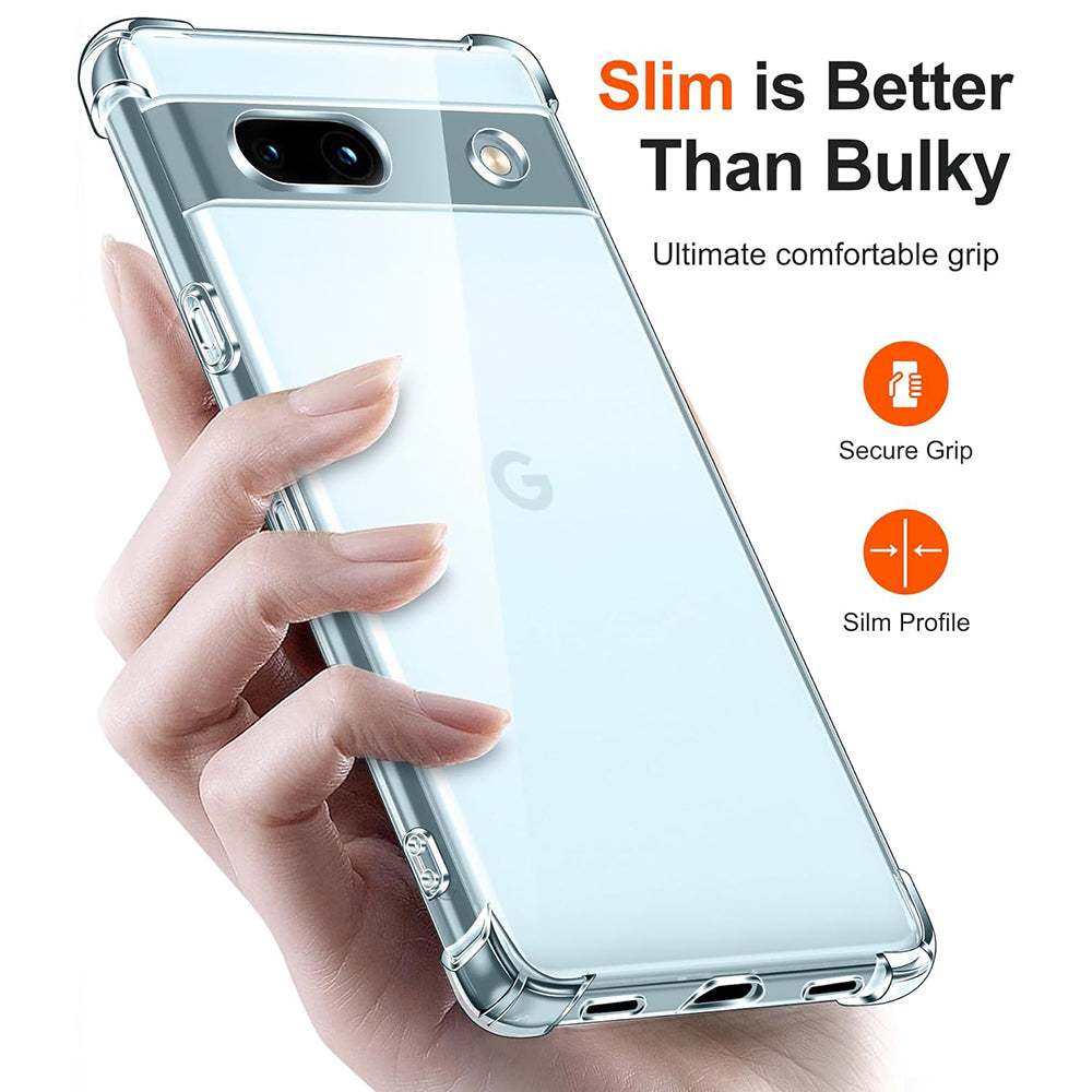 Hülle für Google Pixel 7a, Techsuit, stoßfest klar, transparent
