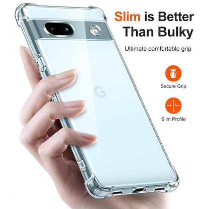 Hülle für Google Pixel 7a, Techsuit, stoßfest klar, transparent