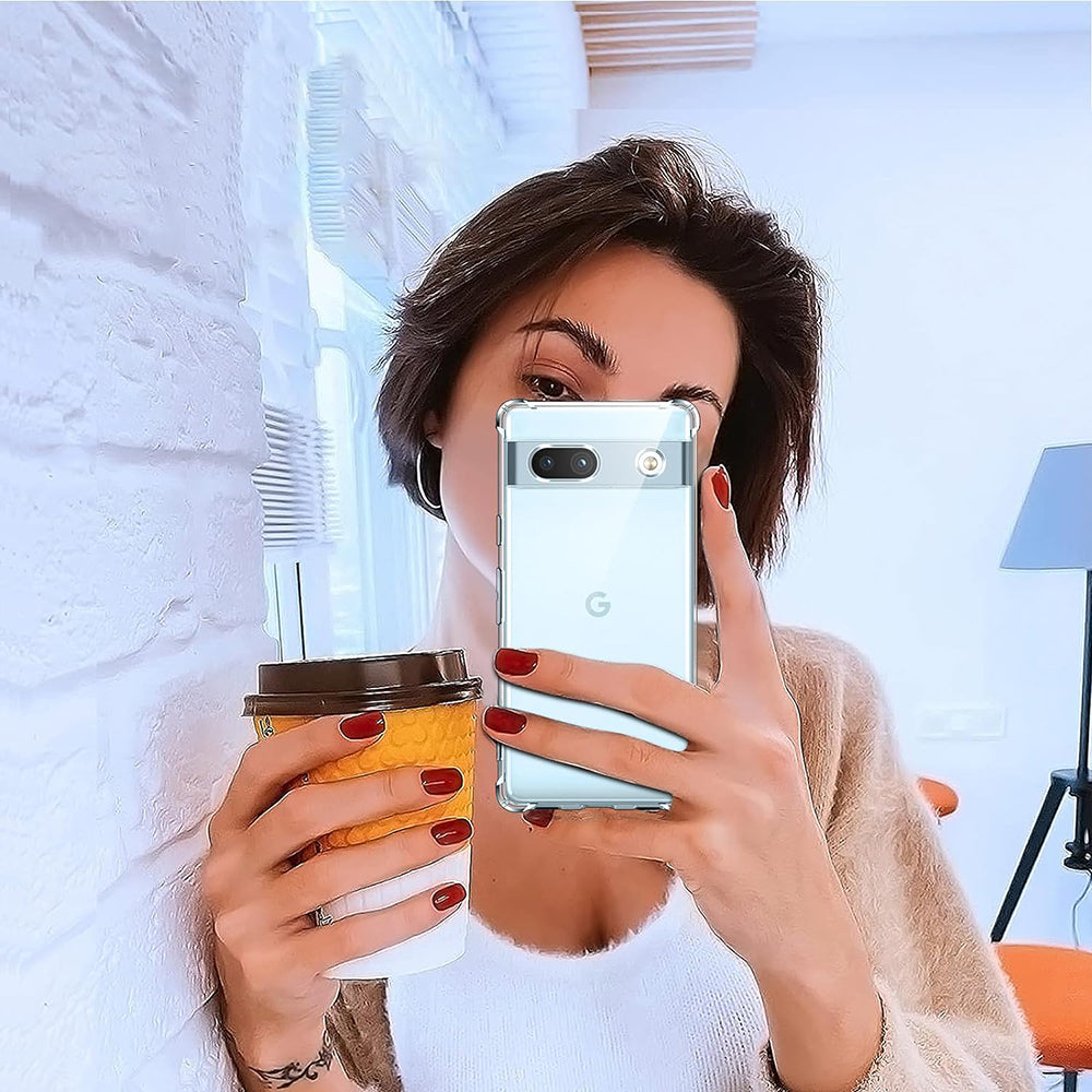 Hülle für Google Pixel 7a, Techsuit, stoßfest klar, transparent