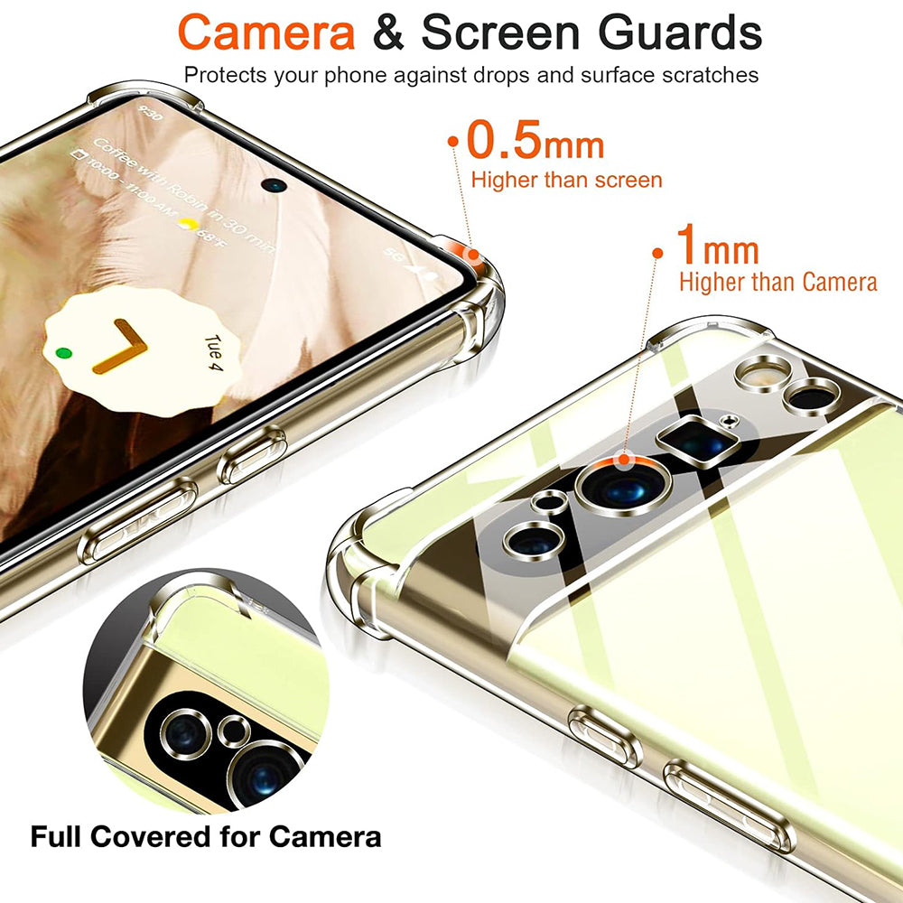 Hülle für Google Pixel 8 Pro, Techsuit, stoßfeste klare, transparent