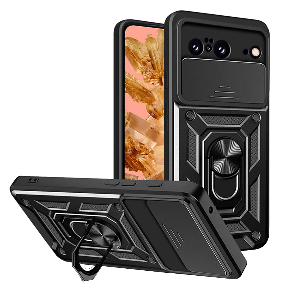 Hoes voor Google Pixel 8, Techsuit, CamShield, Zwart