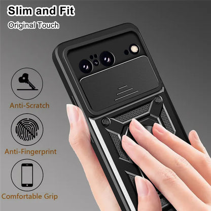 Hoes voor Google Pixel 8, Techsuit, CamShield, Zwart