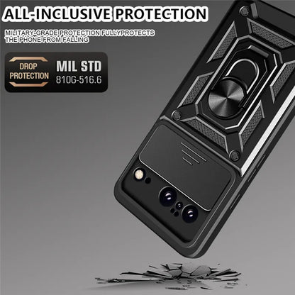 Hoes voor Google Pixel 8, Techsuit, CamShield, Zwart
